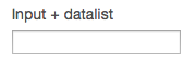 Input plus datalist, empty