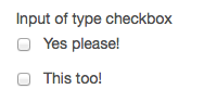 Input of type checkbox