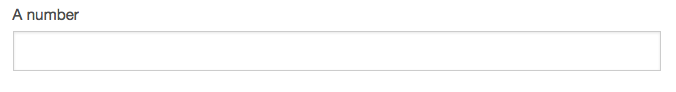 Input of type number