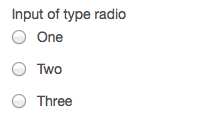 Input of type radio